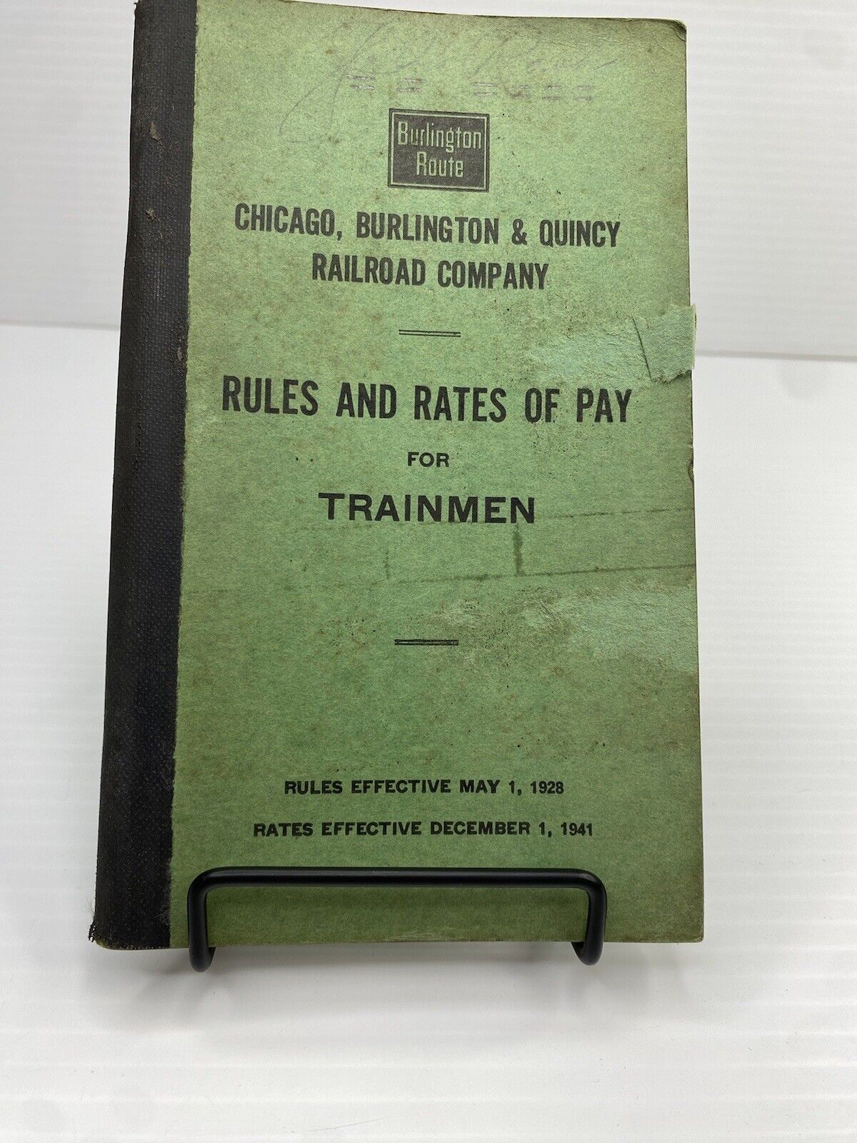 1941 Burlington Route Chicago Burlington Quincy Railroad Co Rules Rates Trainmen