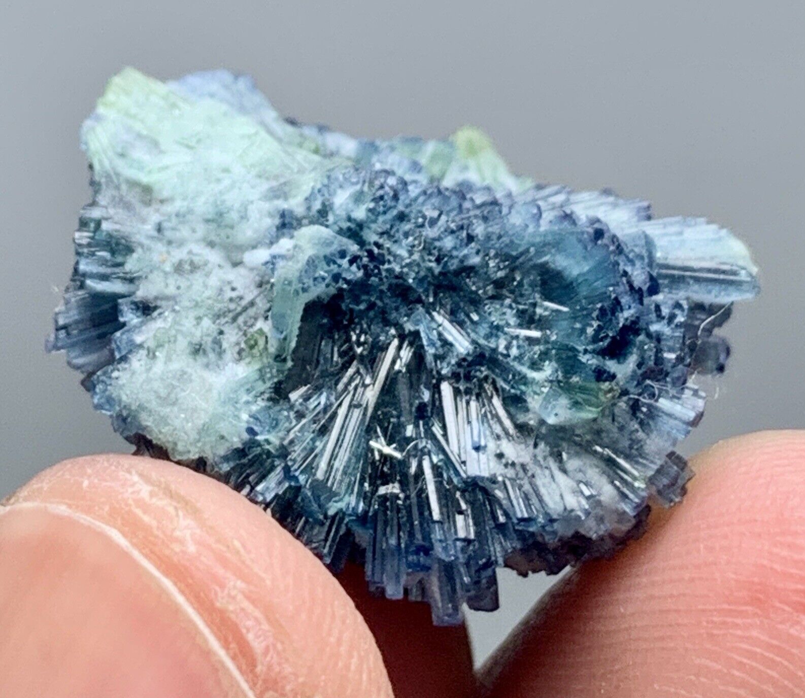 26  Carat Indicolite Colour Tourmaline Crystal With Specimen From Afghanistan