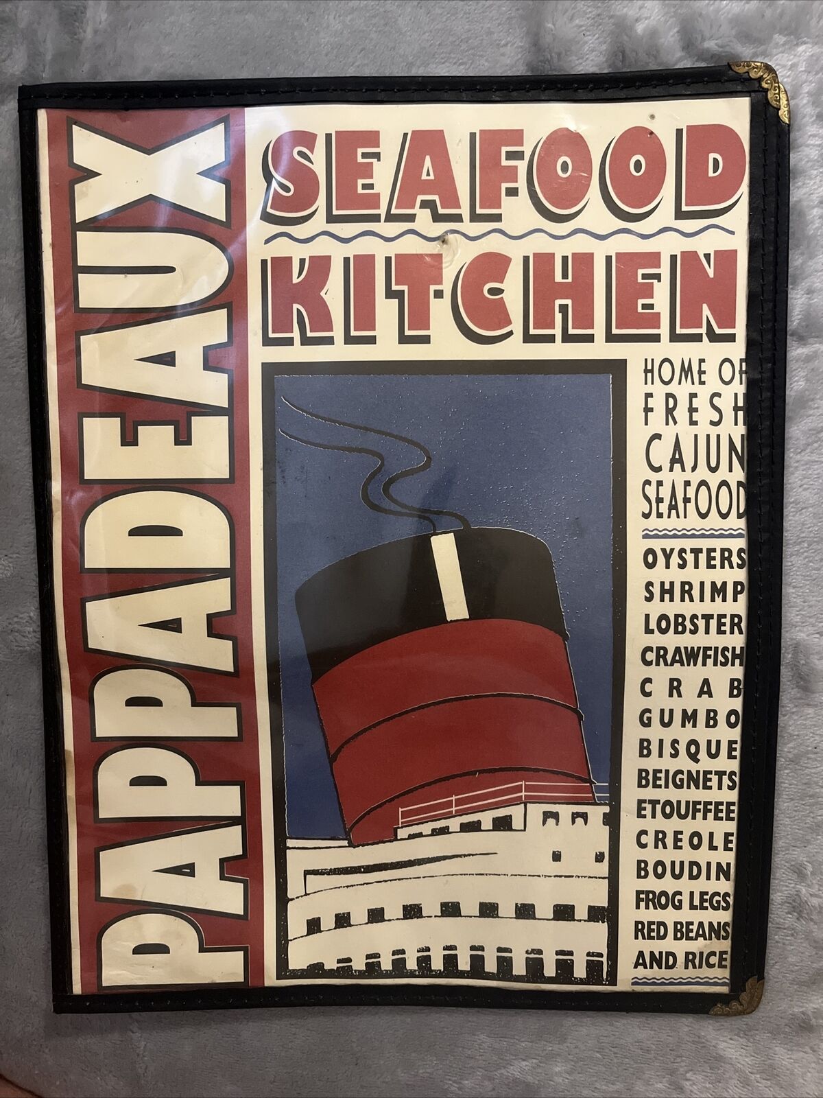Vintage 1986 Pappadeaux Seafood Kitchen Menu