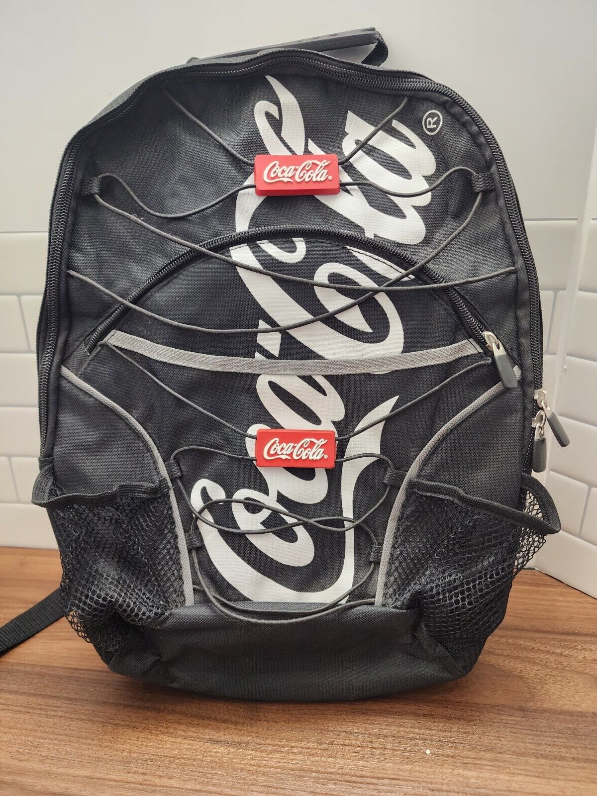 Coca Cola Black Backpack W/ Laptop Pocket Travel & School Bag