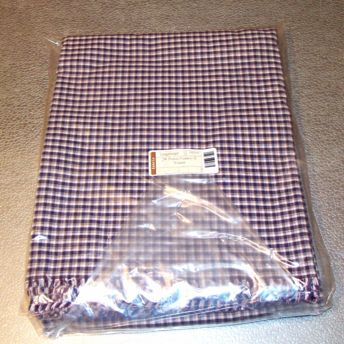 Longaberger J.W. Miniature Plaid FABRIC 5-Yards Yds ~Made in USA~ New in Bag