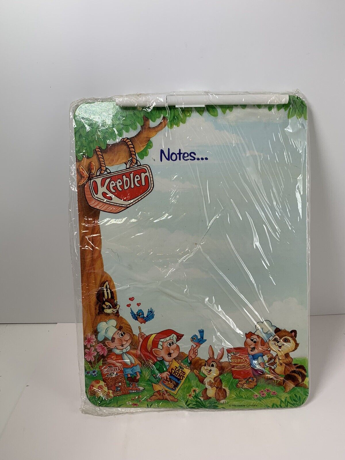 Vtg. Hollow Tree Memo Board KEEBLER COMPANY 1986 Promotional Give-Away Advertise