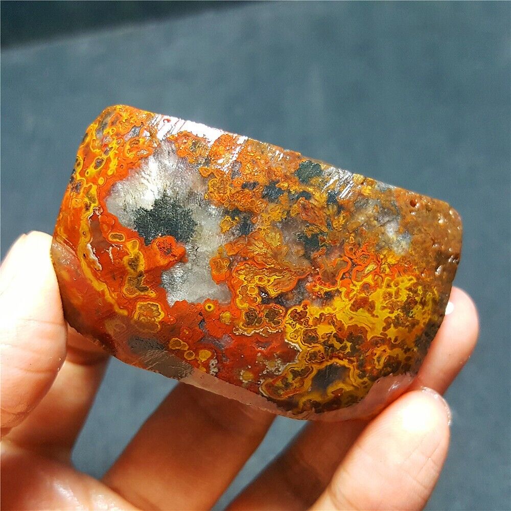 RARE 76g Natural rough Warring States Red Agate Crystal Healing  41X98