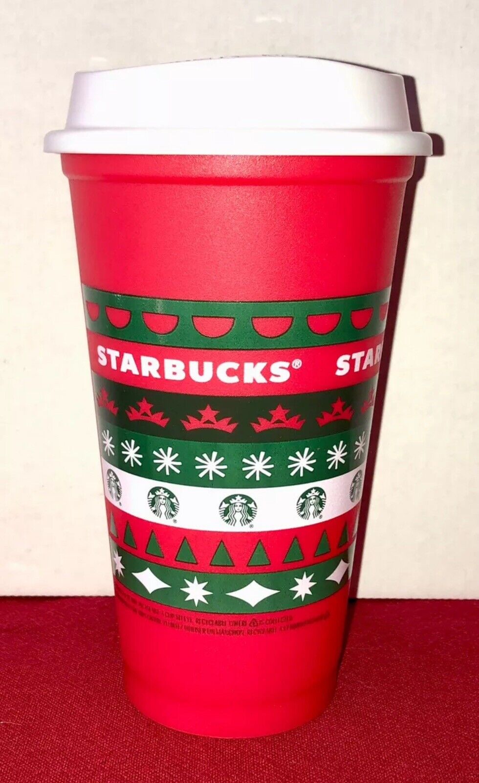 Starbucks 2020 Limited Reusable Grande Christmas 16oz Red Holiday Cup