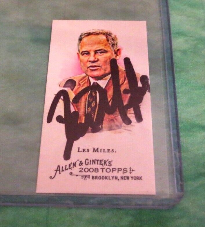 Les Miles Fmr LSU Louisiana State Head Coach SEC signed autographed mini card