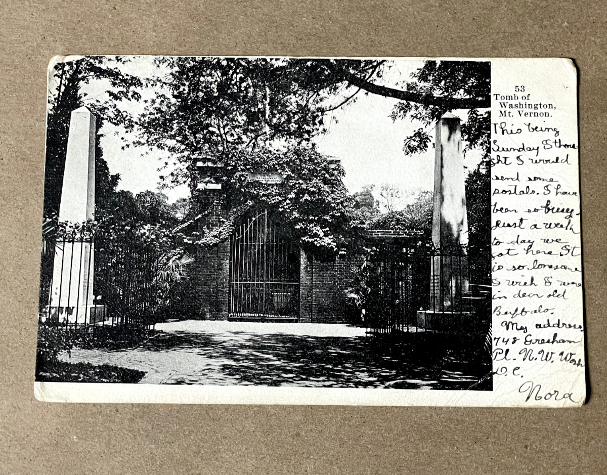 Tomb Of George Washington At Mt. Vernon - Antique Postcard PM 1907