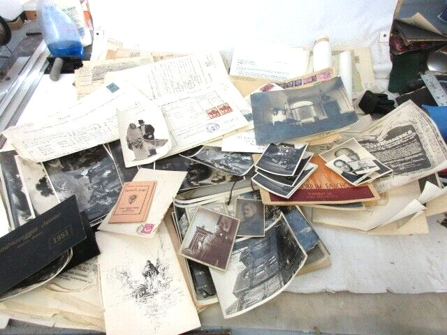 Vintage documents, letters, photos, Dr. Frederick Freud, Budapest, Hungary
