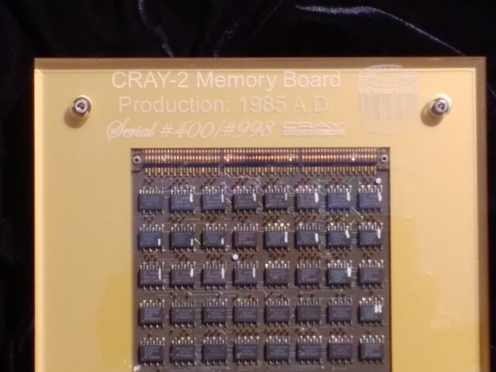 Cray-2 SuperComputer Board ELC.  Lucite Re-Engrave letters. 