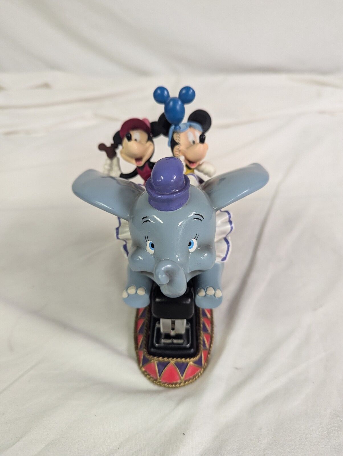 Vintage Disney Parks Mickey Minnie Flying Elephant Dumbo Stapler EUC