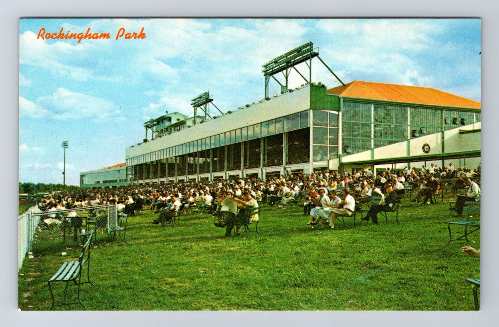 Salem NH- New Hampshire, Grandstand And Club House, Antique, Vintage Postcard