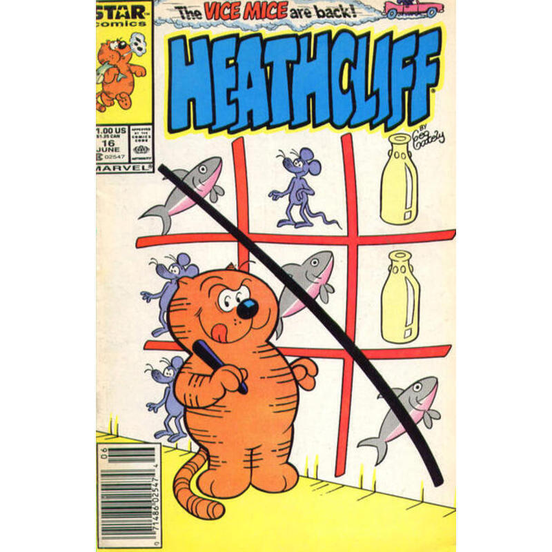 Heathcliff #16 Newsstand - 1985 series Marvel comics Fine+ [d 