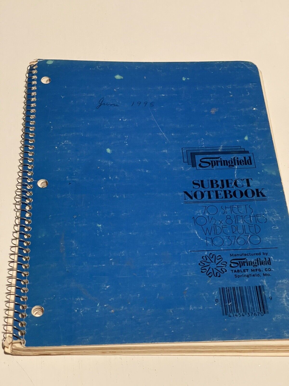 Journal Notebook 1995-1998 Handwritten Notebook Almost Full Wisconsin 