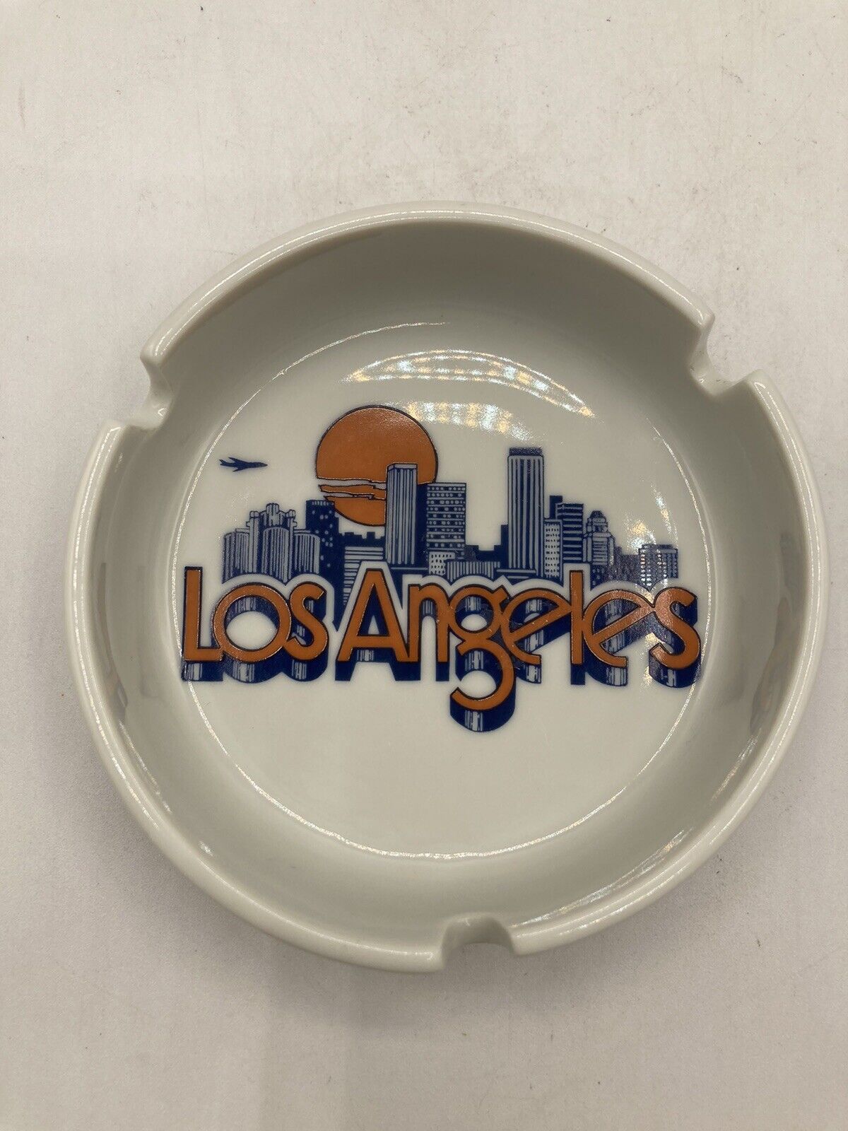 Vintage Ceramic City Of Los Angeles Ashtray, Made In USA - Papel, California.
