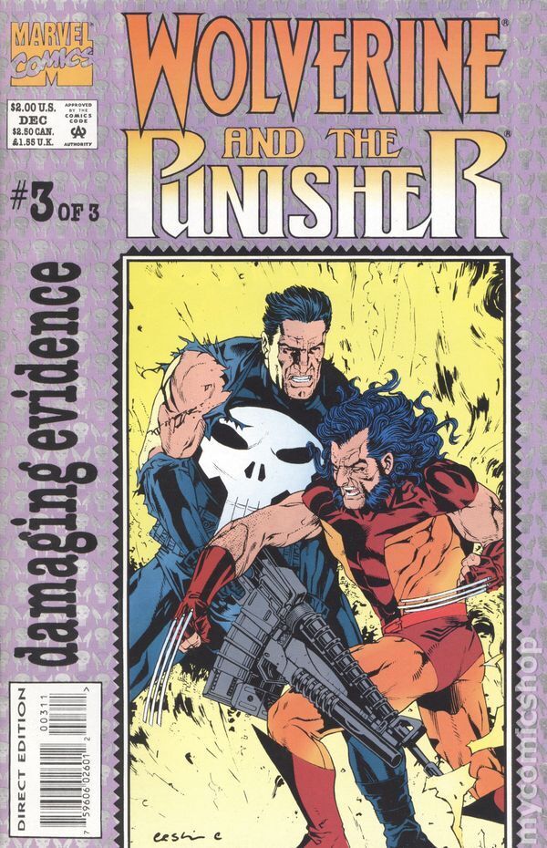 Wolverine and the Punisher Damaging Evidence #3 VF 1993 Stock Image