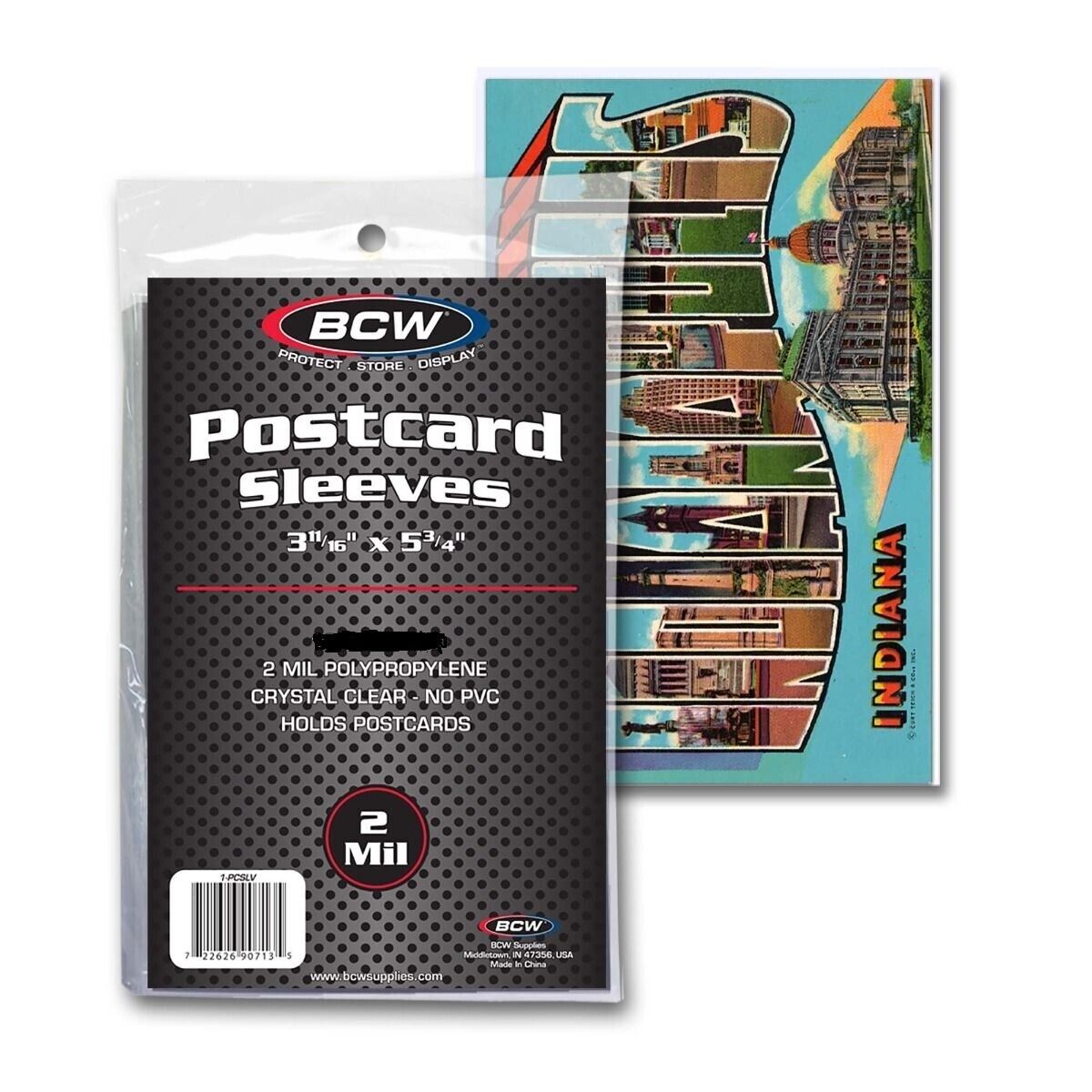 NEW 50 PK BCW Postcard /  Picture Poly Soft Sleeves Holders