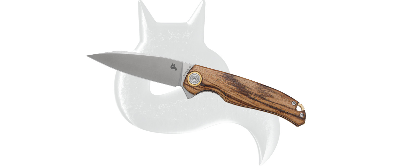 Black Fox Knives Argus Liner Lock BF-760W D2 Steel Zebra Wood Pocket Knife
