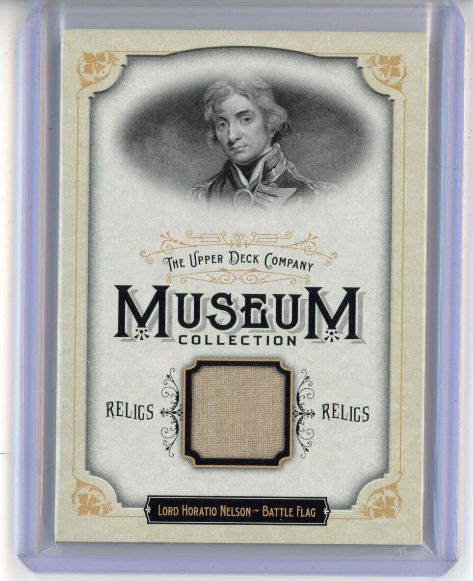 Lord Nelson battle flag relic card 2011 Goodwin Champions Museum Collection