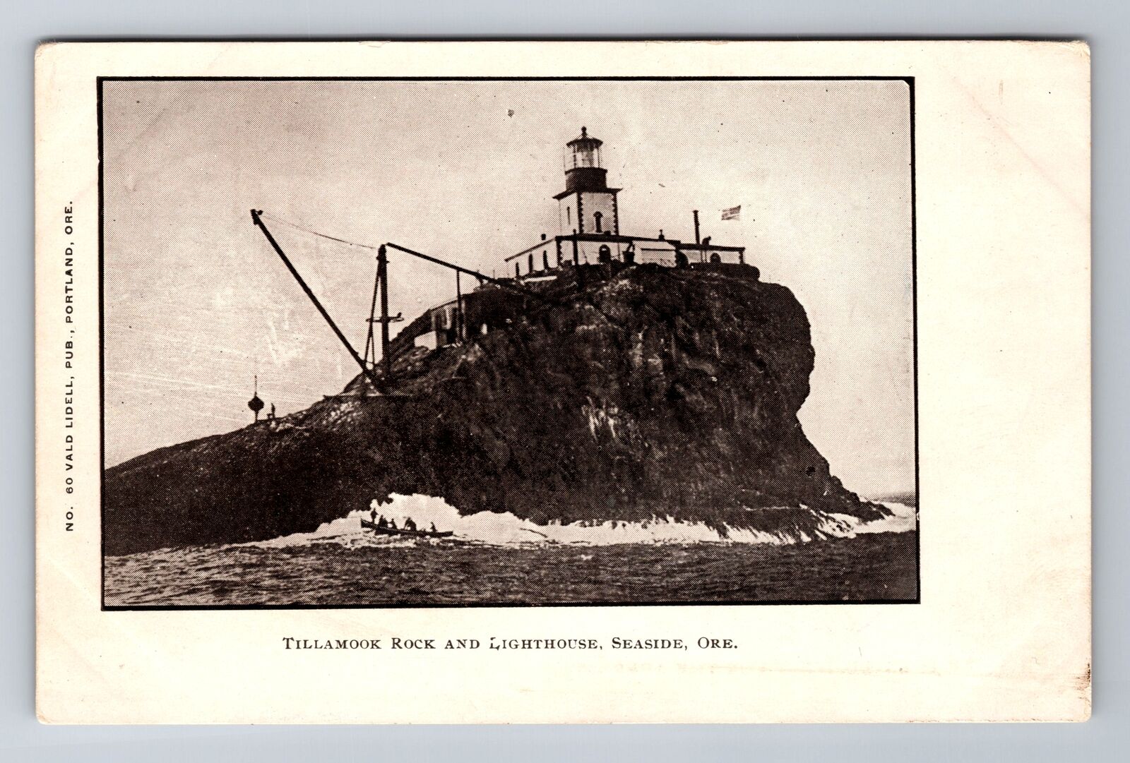 Seaside, OR-Oregon, Tillamook Rock and Lighthouse c1910, Vintage Postcard