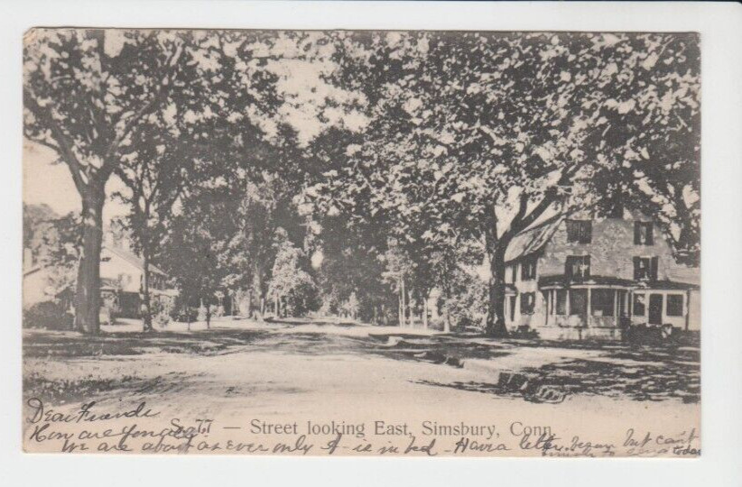 Postcard CT East Simsbury Connecticut RPPC Street View HP Foote Photo 1907 G15
