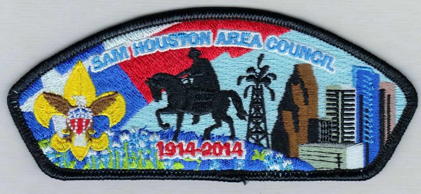 Sam Houston Area Council BSA CSP Strip Patch 2014 Centennial 100th Anniversary