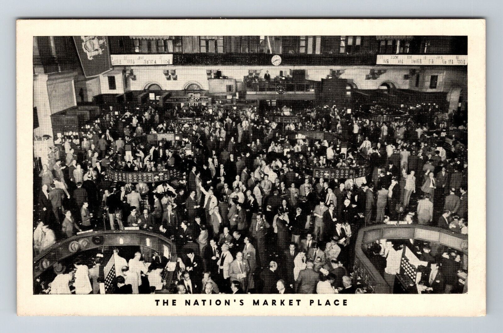New York City NY, Stock Exchange, Market Place Vintage Postcard