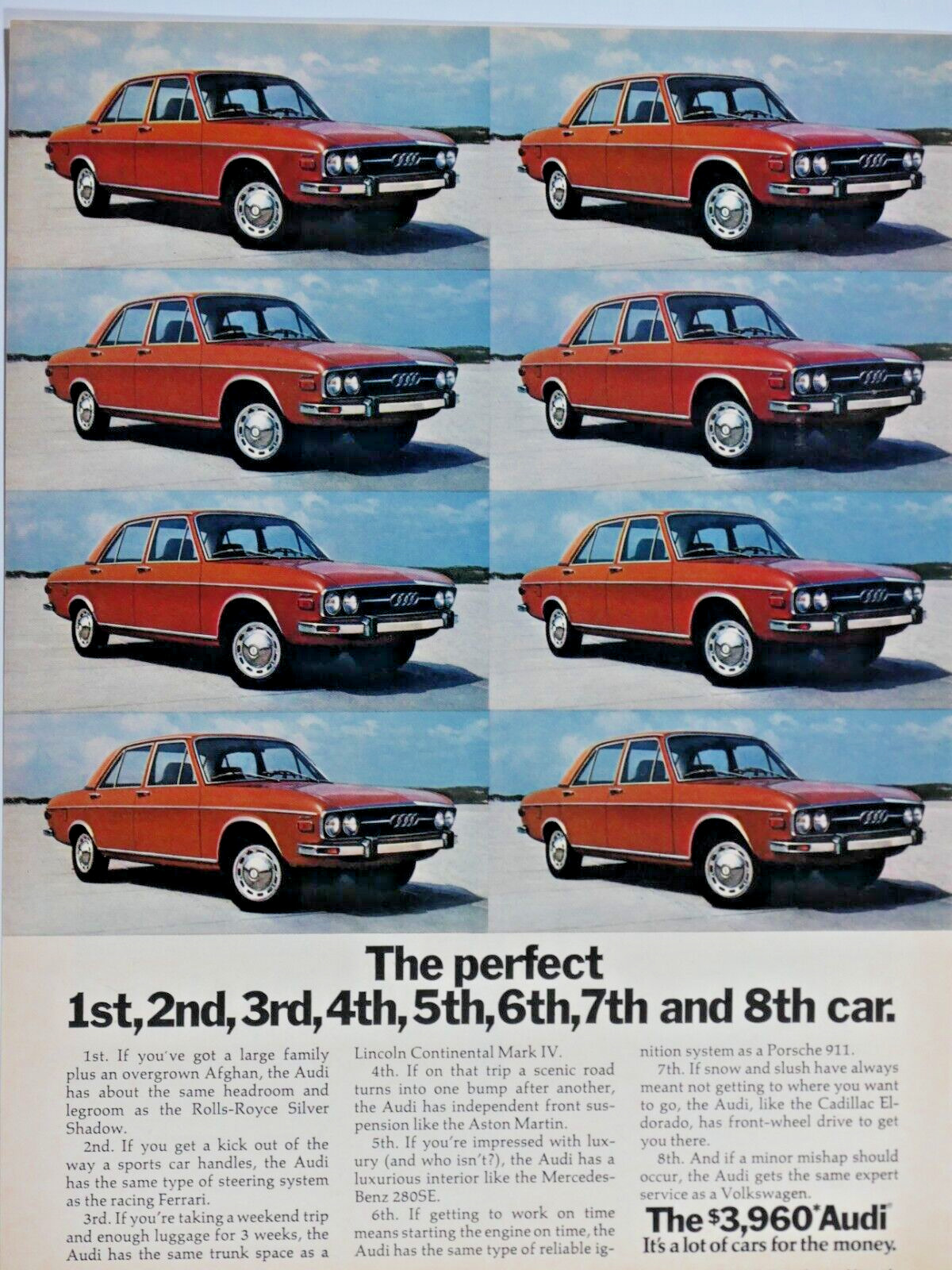 1973 Audi Sedan Vintage The Perfect Original Print Ad-8.5 x 11\