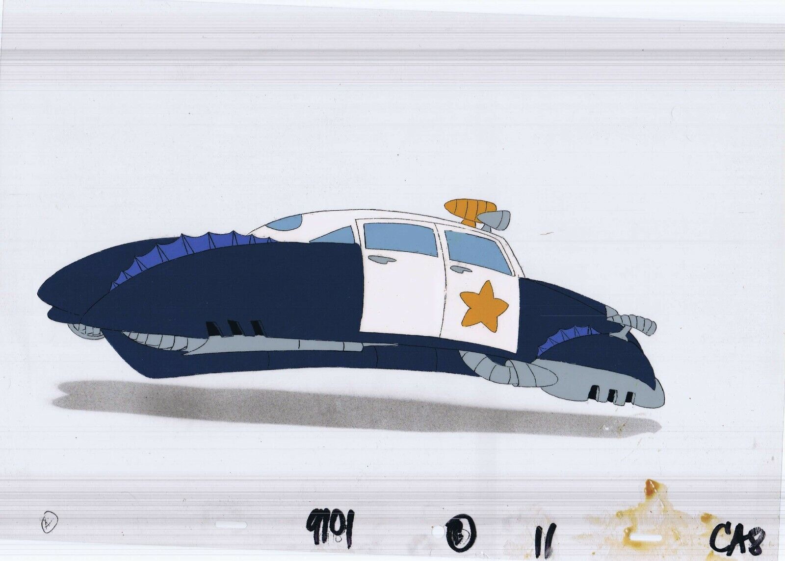 Fish Police Car Original Art Hand Painted Animation Cel 9101 B 11 CA8
