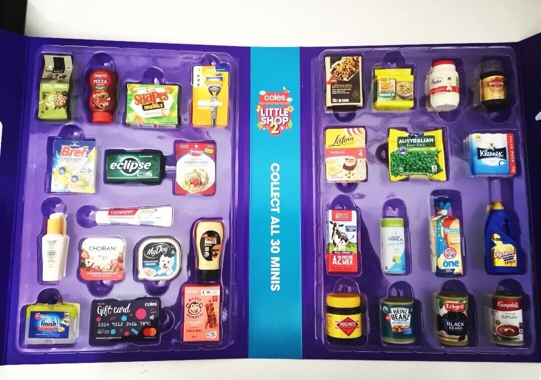 Coles Little Shop 2 Complete Case With 30 Minis +  Pamplet