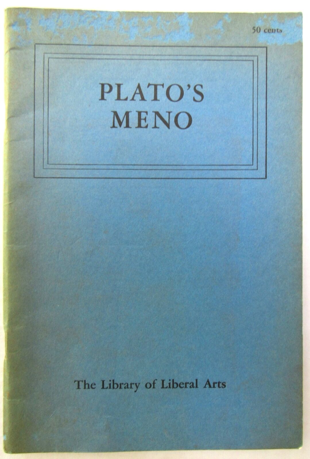 1957 MENO CLASSICS DIALOGUE PLATO PHILOSOPHY ANTIQUITY ANCIENT VINTAGE LIBERAL 