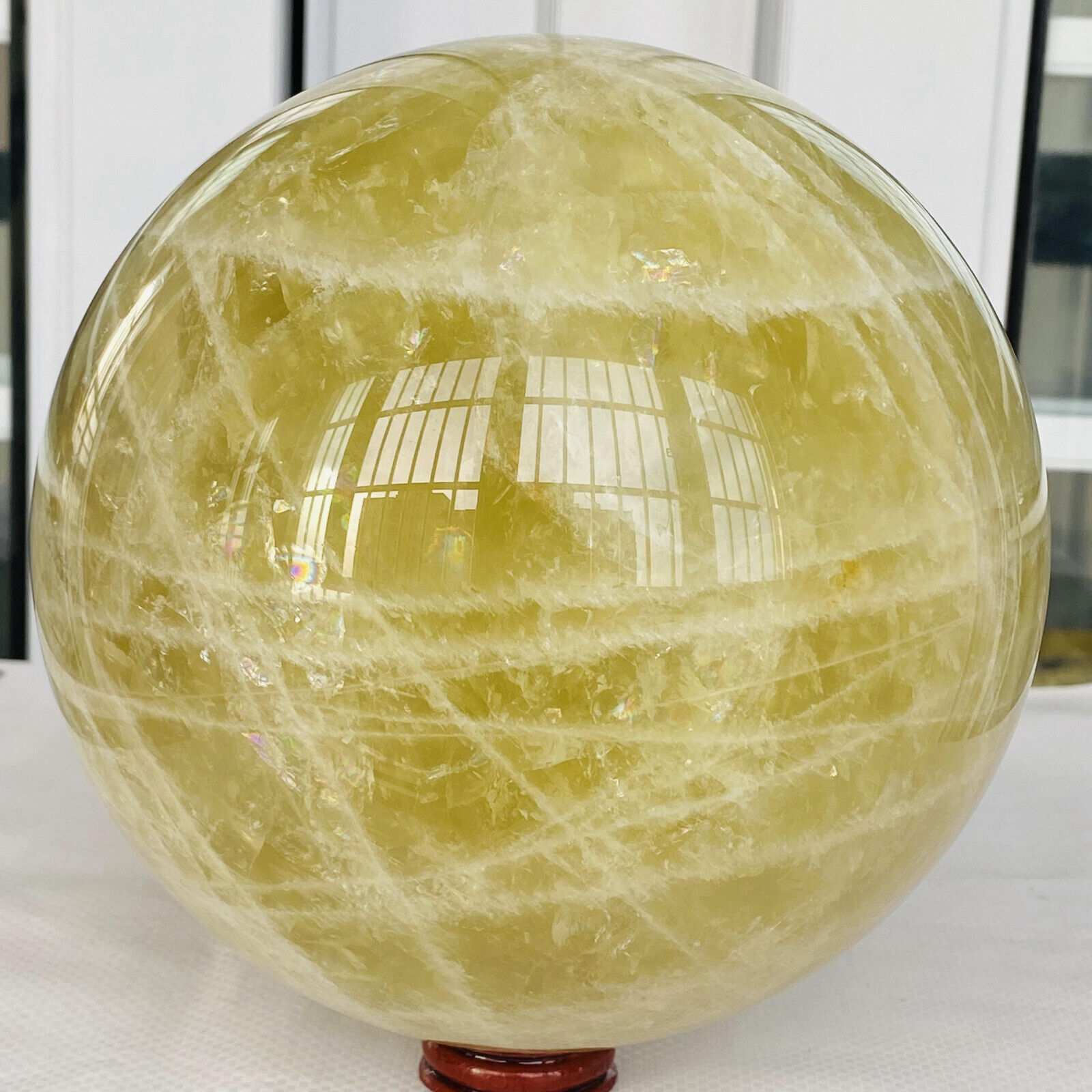 6660g Natural yellow crystal quartz ball crystal ball sphere healing