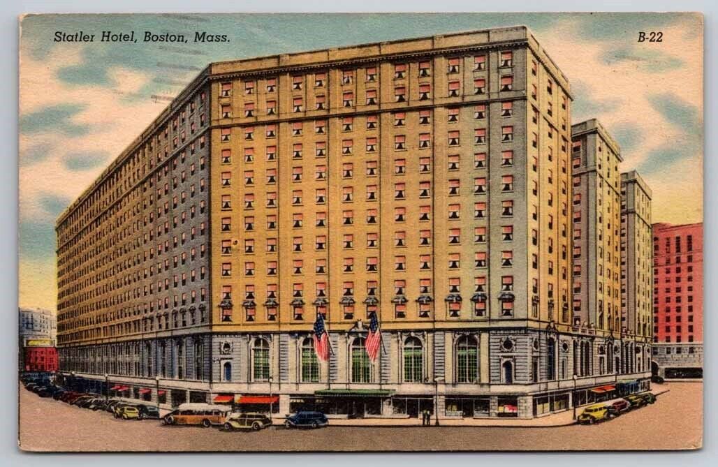 eStampsNet - Statler Hotel Boston MA Massachusetts Posted 1945 Postcard