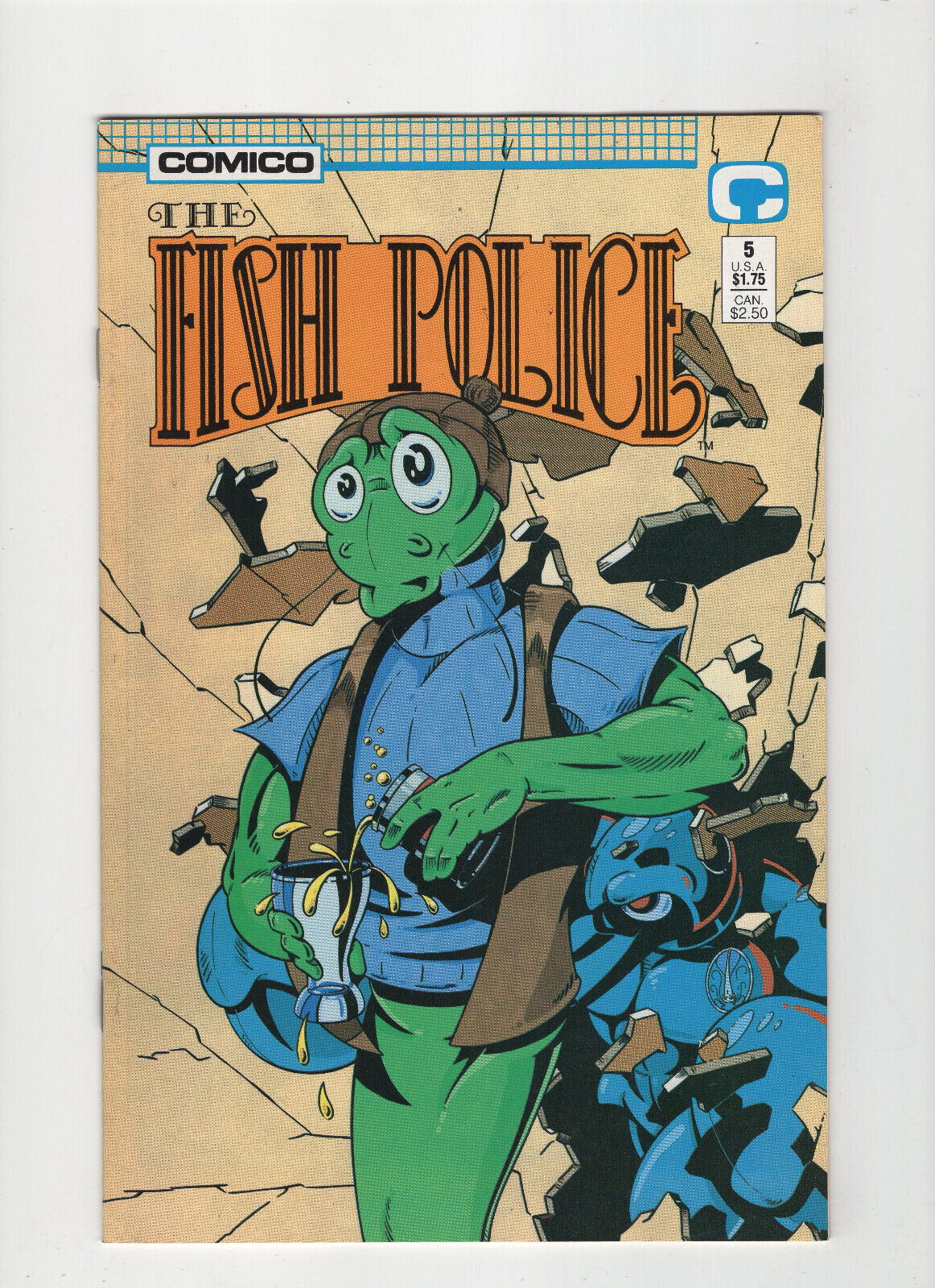 Fish Police #5 (1988 Comico Comics)