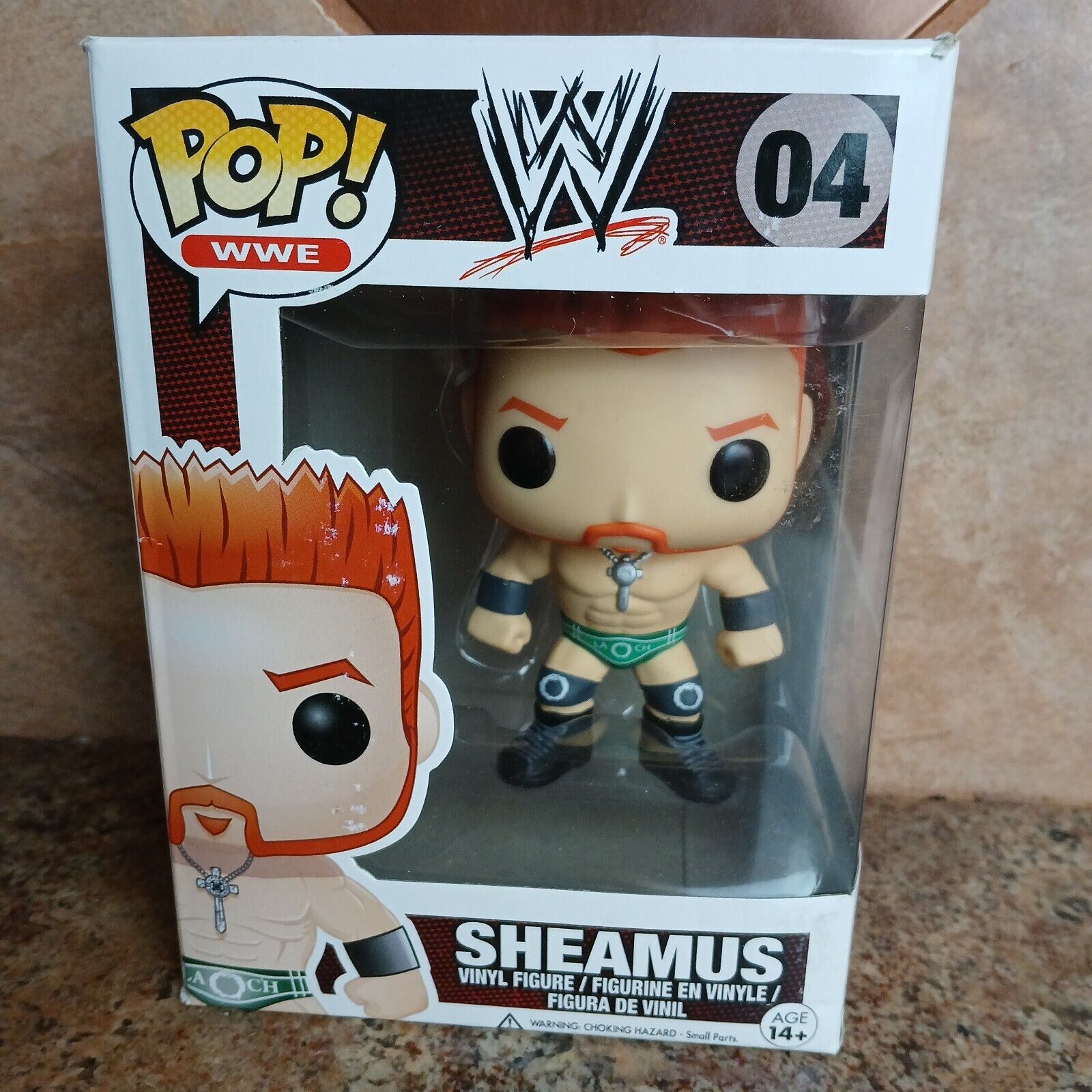 VAULTED Funko POP WWE Wrestling 04 Sheamus (2013) - Box DAMAGED with Protector