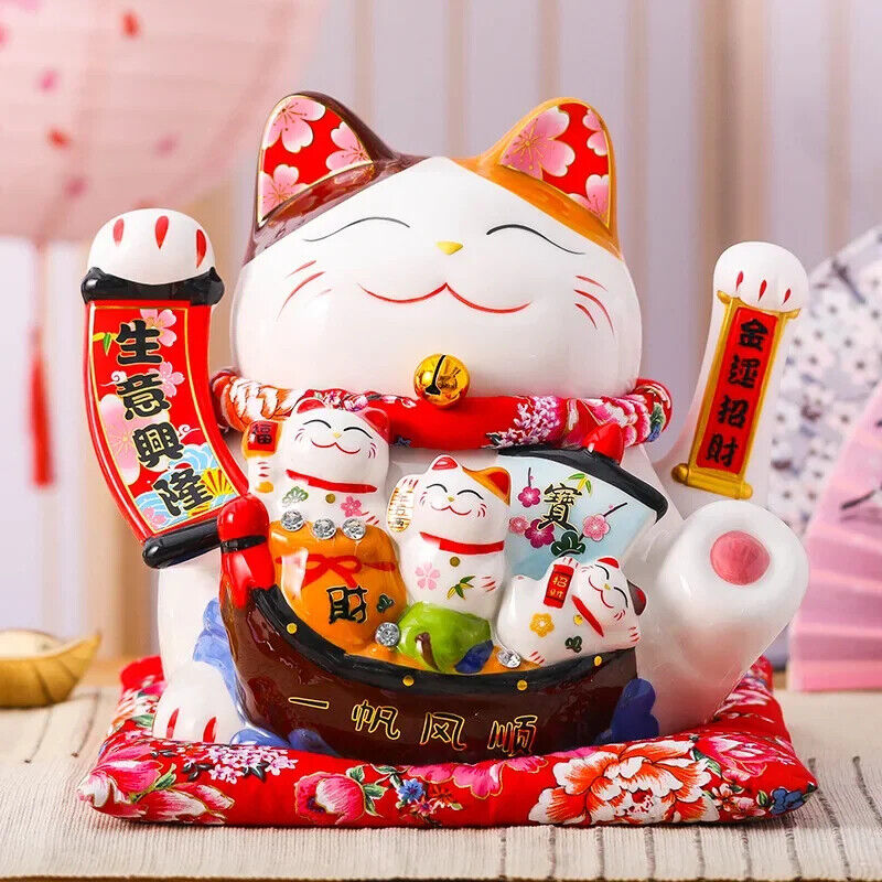 2023 Lucky Cat Decoration ornaments Lucky Cat Radio Wave Treasure Shop Gift 