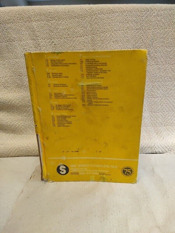 VTG. 1981 Sweet's Catalog File Products For Light Residential Construction