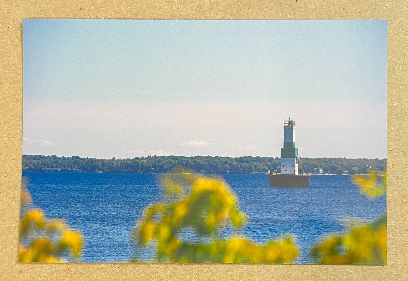 New Postcard 4x6 Escanaba Harbor Crib Lighthouse MI