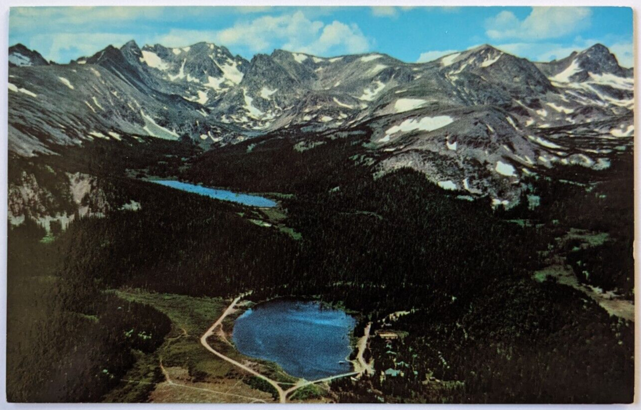 Front Range of Continental Divide Brainard & Long Lakes Colorado VTG Postcard A7