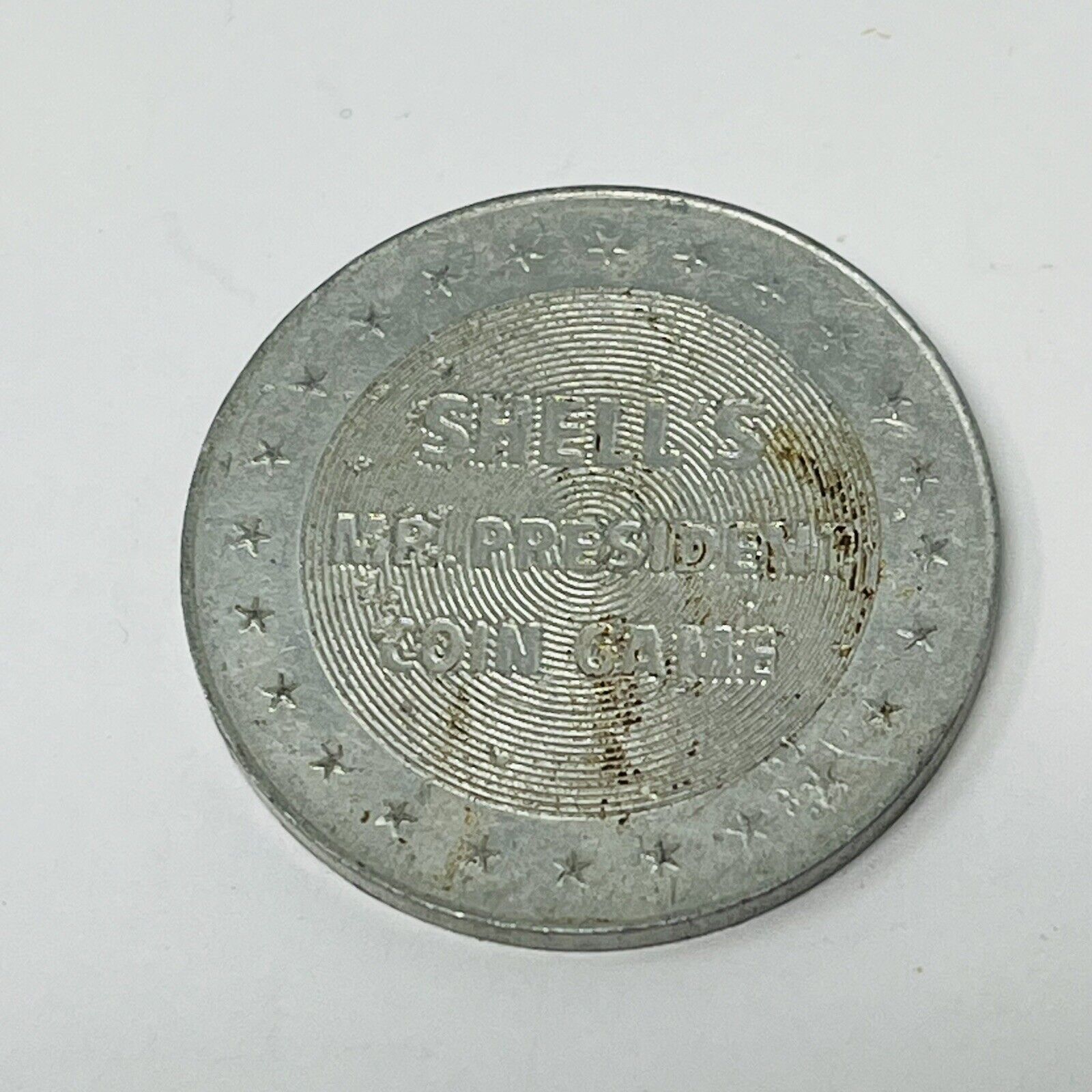 Shell's Mr President Coin Game Token James Garfield Vintage Gas Service Station