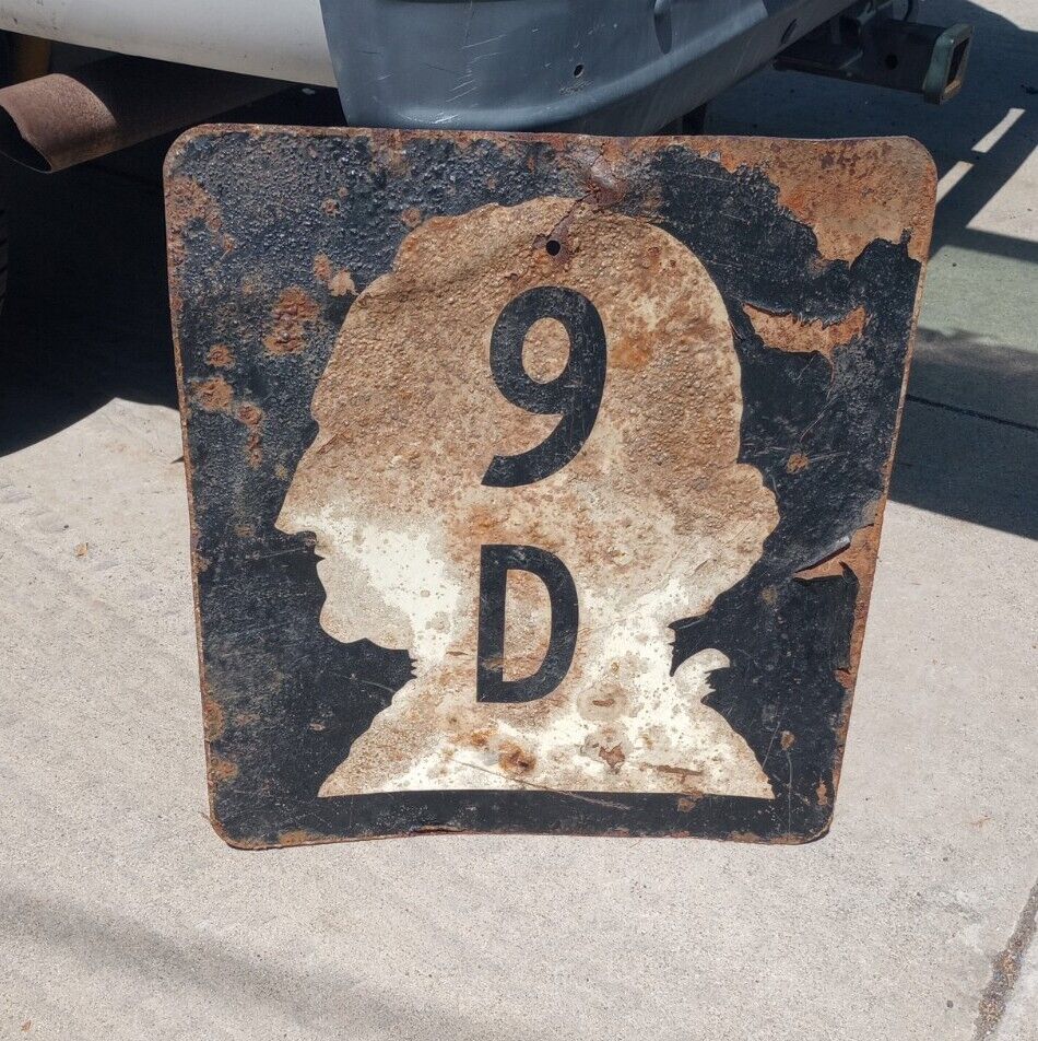 Antique Early Washington Highway Steel Sign. As Found. 22x24