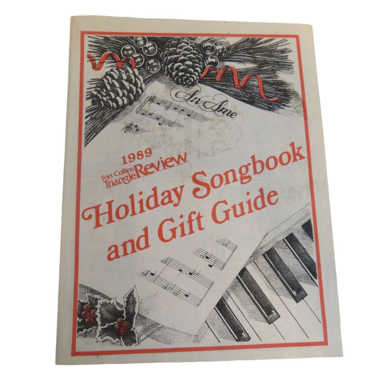 1989 Fort Collins Triangle Review Holiday Songbook & Gift Guide Colorado Advert
