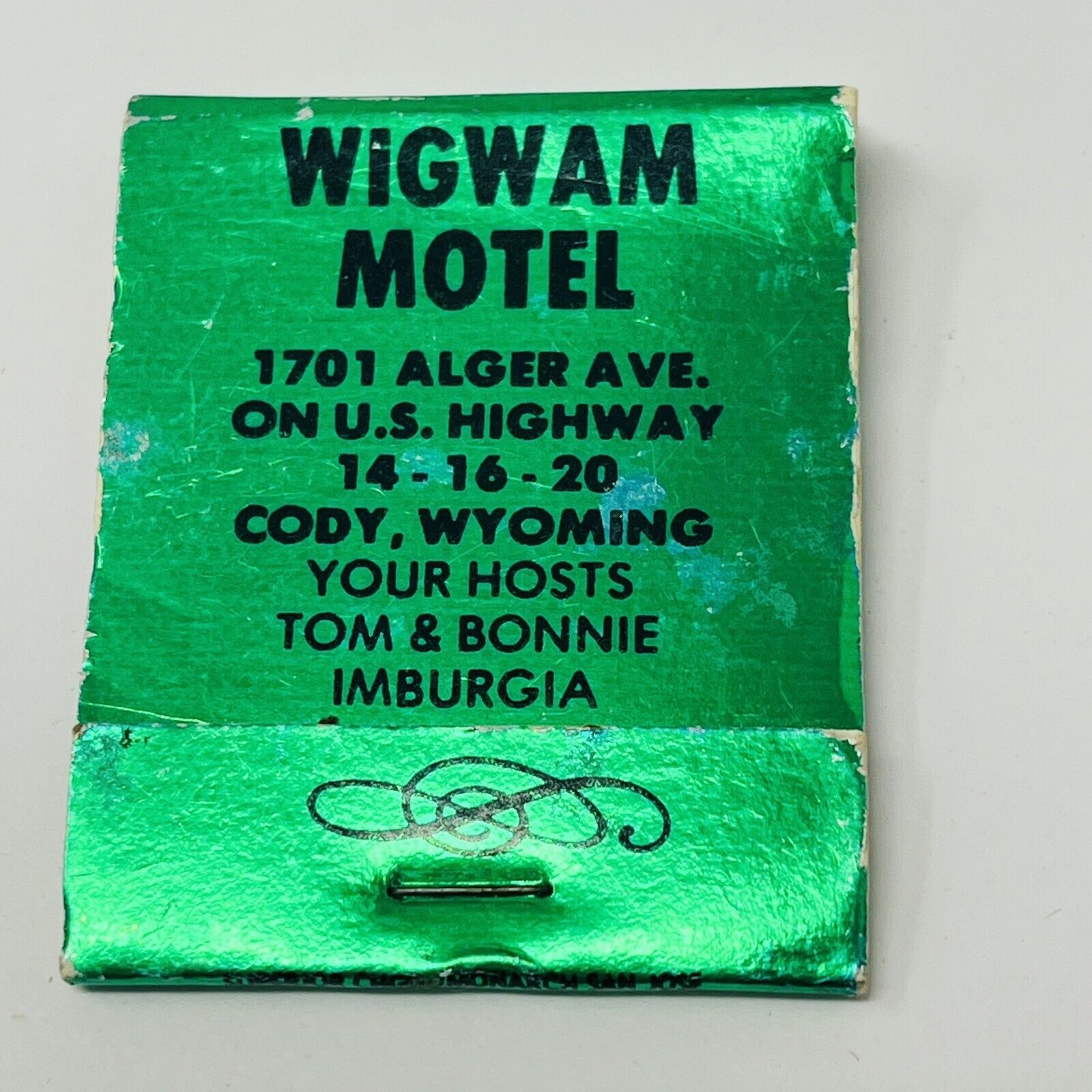 Wigwam Motel Cody WY Wyoming Matchbook Advertising Cover Vintage