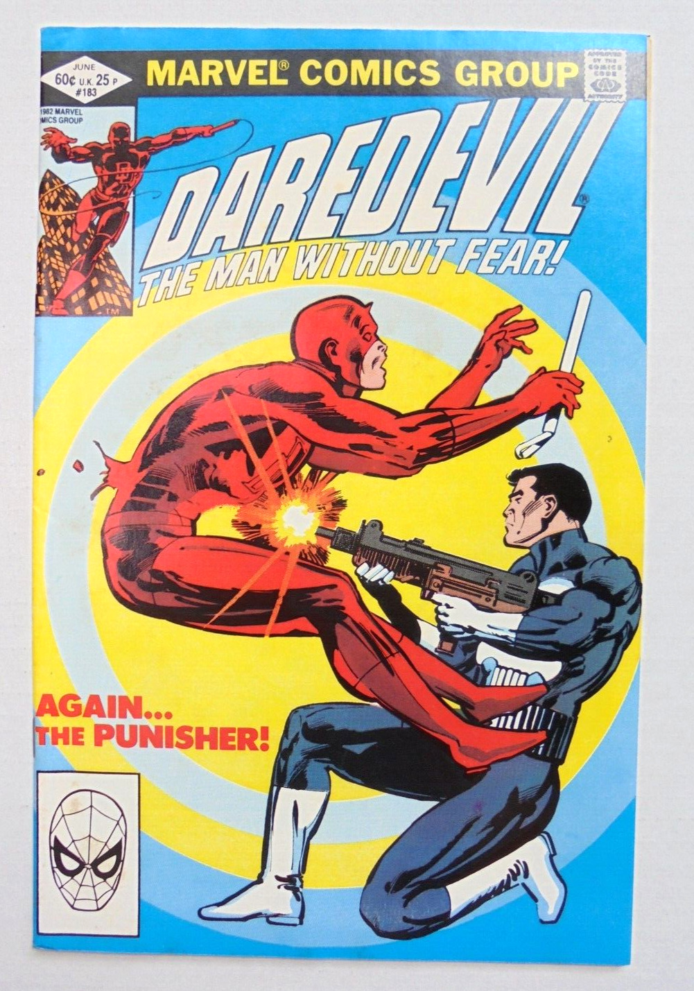 Daredevil #183  1st Battle vs Punisher Frank Miller (Marvel 1982) 🔥🔑 EXCELLENT
