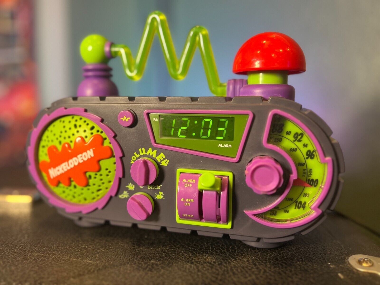 Nickelodeon Time Blaster Rise & Slime Alarm Clock Radio Works