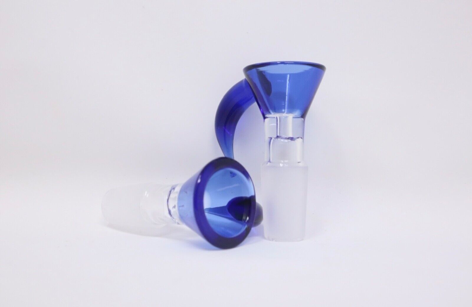 14mm Blue Colored Glass Horn Bowl Piece