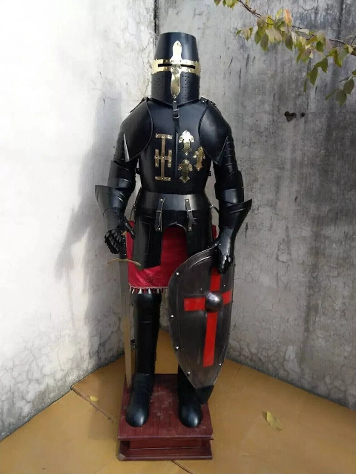 Medieval Wearable Templar Antique Suit Of Armor Crusader Knight Full Body Armour