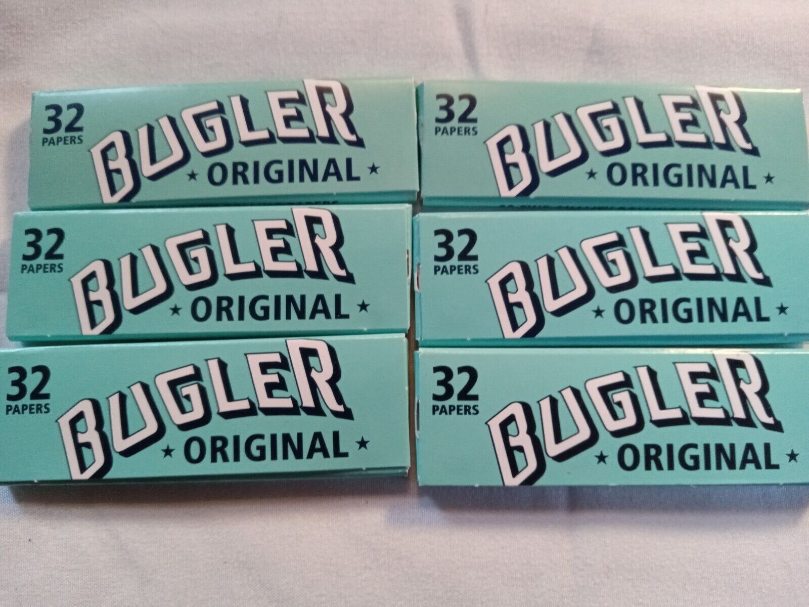 Bugler Rolling Papers 6 packs = 192 wraps 1 1/4 inch Marijuana Pot Weed Tobacco