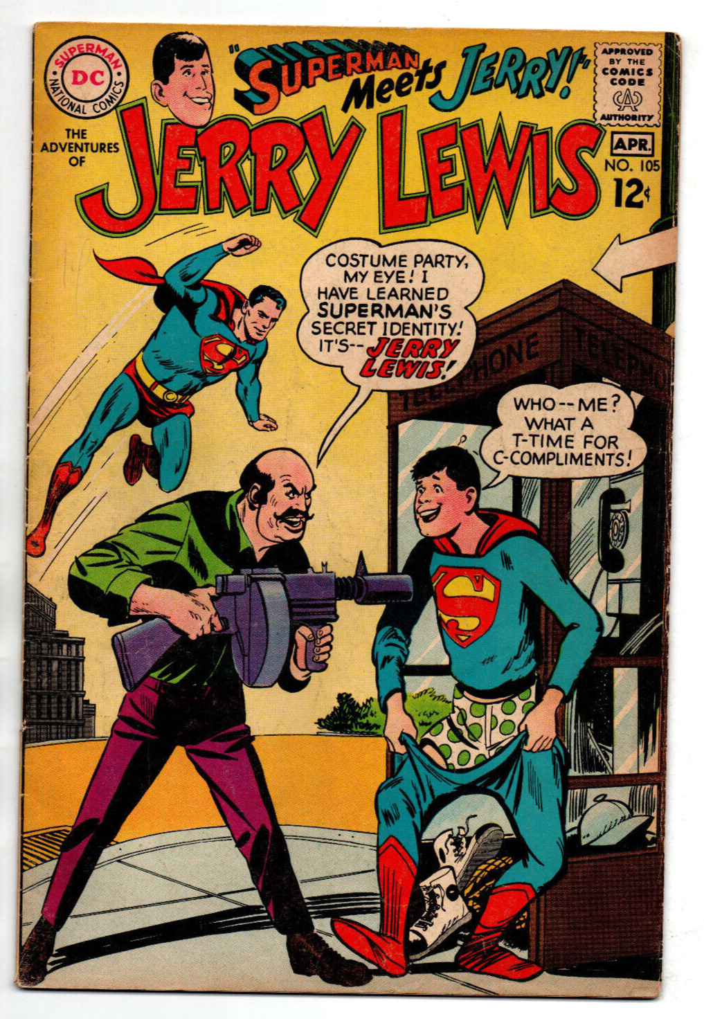 Adventures of Jerry Lewis #105 - meets Superman - Lex Luthor - 1968 - VG