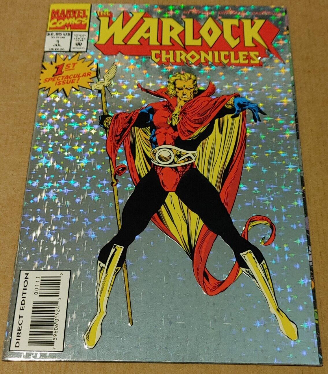Warlock Chronicles #1 Embossed Holo-Foil Cover (Marvel 1993) VF/NM ~ Jim Starlin