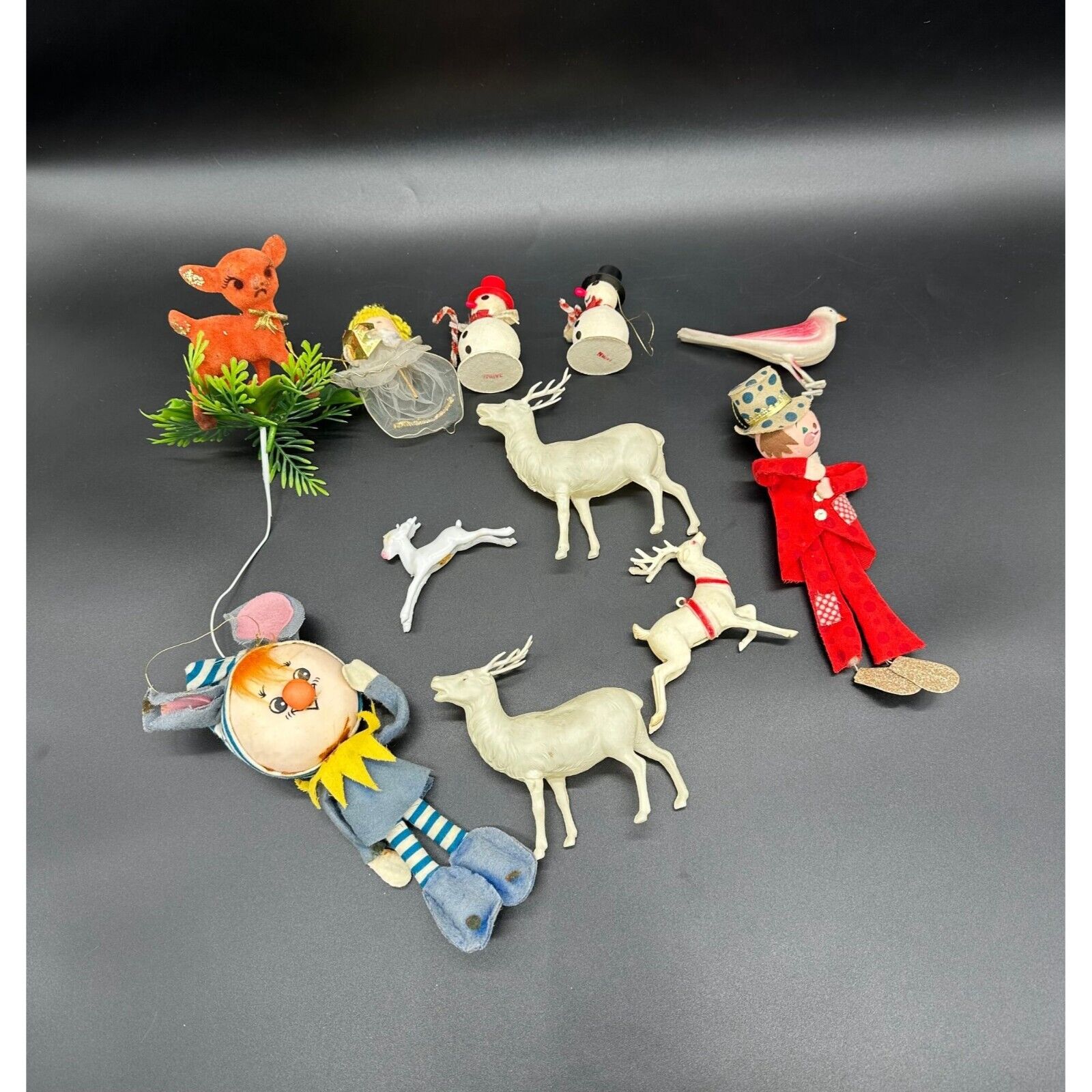 Vintage Christmas Decorations Kitschy Retro Fun Japan Crafting Decor Assemblage