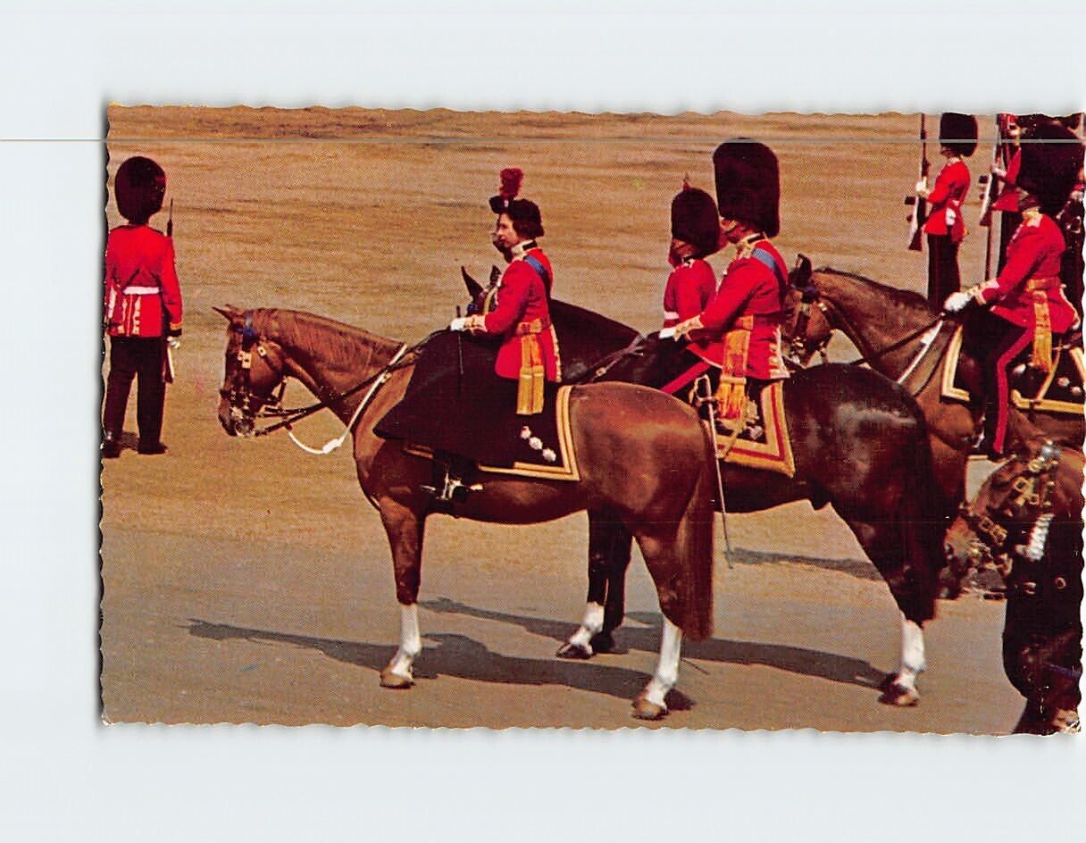 Postcard HM Queen Elizabeth II at Trooping the Colour Ceremony London England